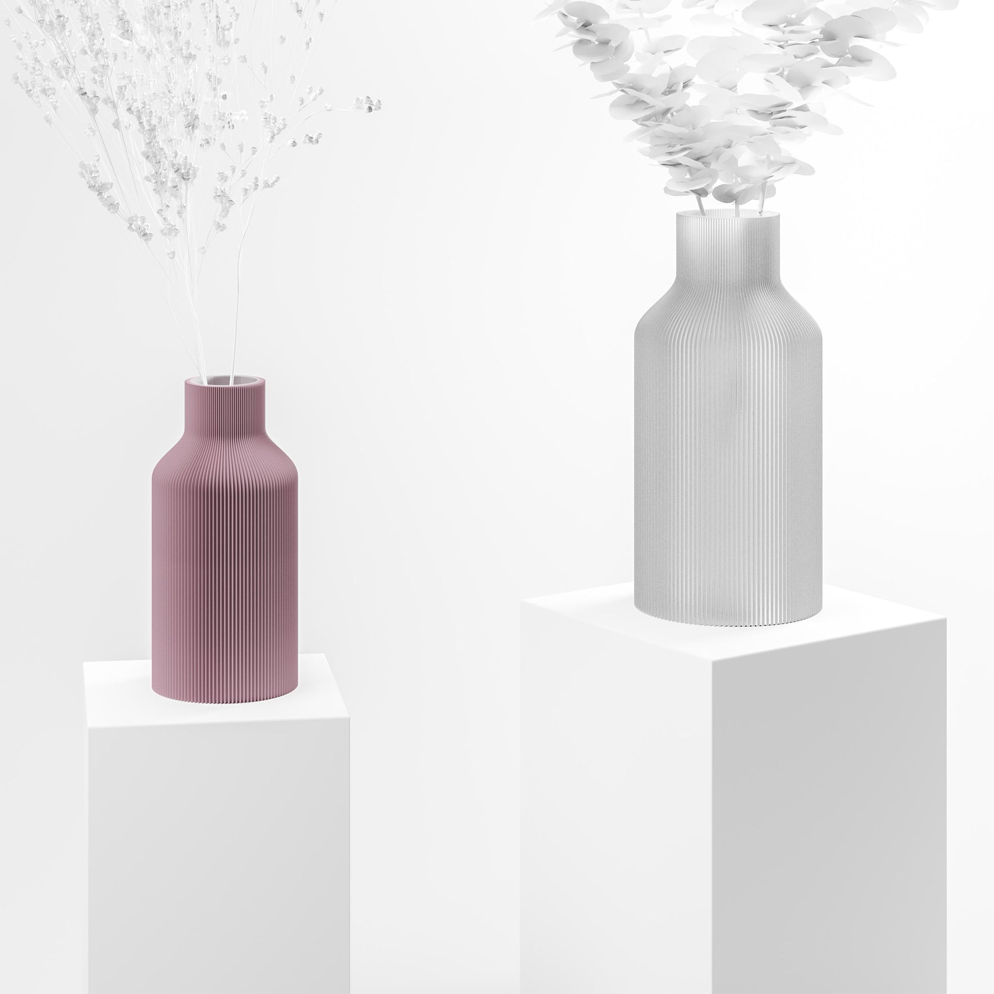 minimalistische 3d druck vase lila zum verschenken 